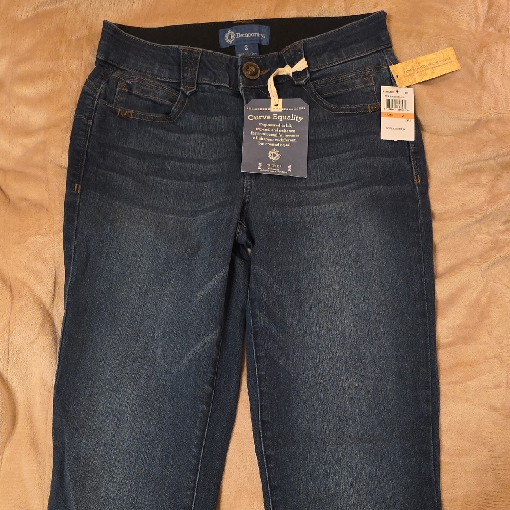 Democracy Dark Blue Curve Equality Ab Solution Jeans NWT